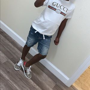 Gucci kid shirt and sneakers